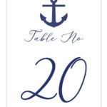 Nautical Printable Table Numbers Chicfetti