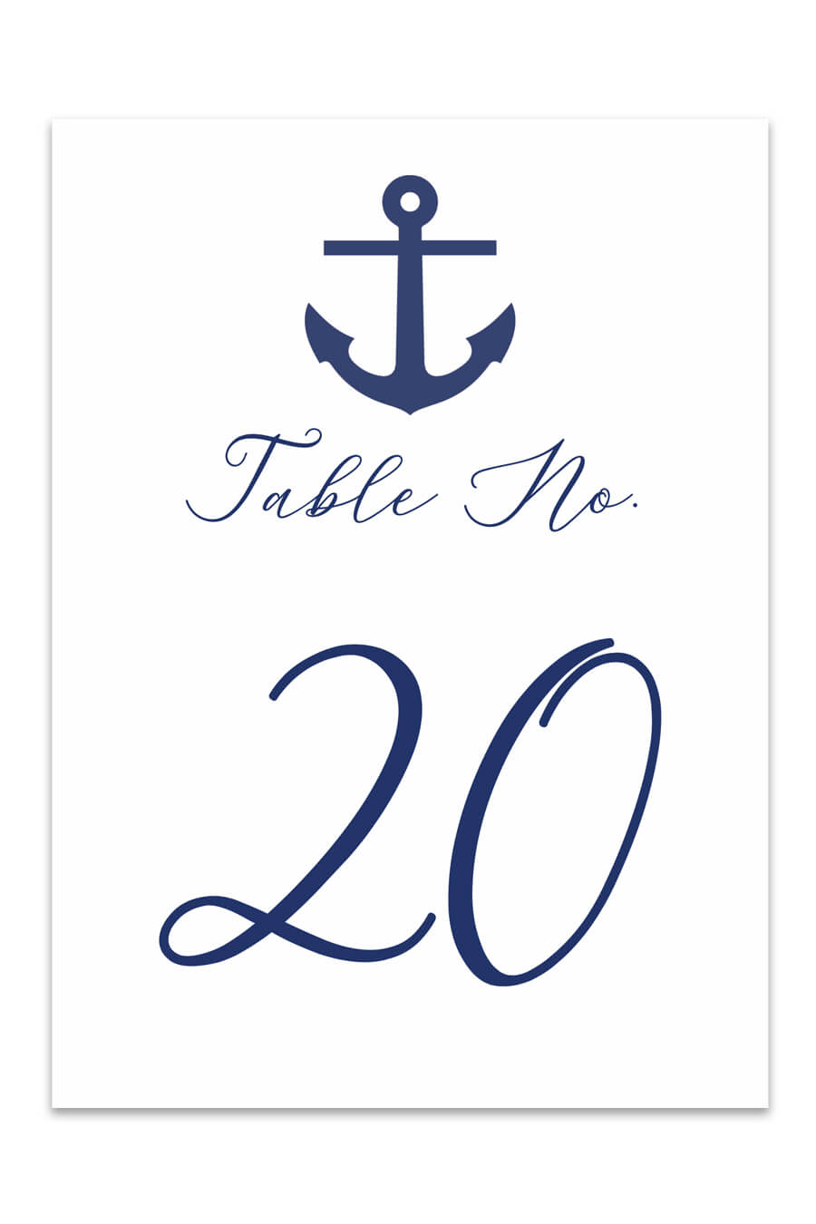 Nautical Printable Table Numbers Chicfetti