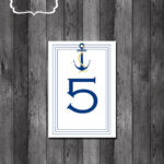 Nautical Table Numbers Nautical Table Wedding