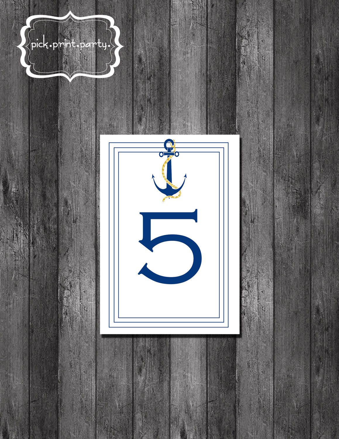 Nautical Table Numbers Nautical Table Wedding 