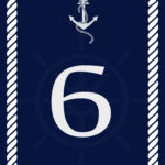 Nautical Themed Table Number Printable Nautical Theme