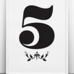 Number 5 Print Printable 0 9 Poster Downloadable