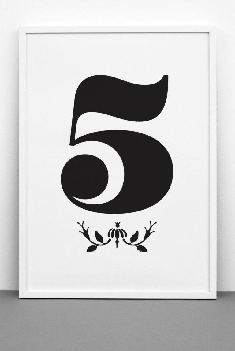 Number 5 Print Printable 0 9 Poster Downloadable