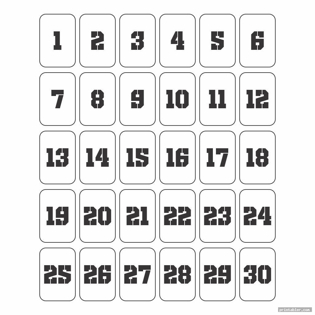 Number Flashcards 1 30 Printable Gridgit