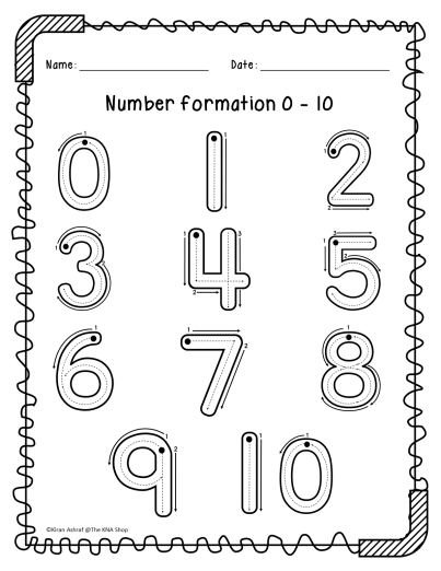 Number Formation 0 10 In 2020 Number Formation 