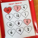 Number Heart Search And Printable Preschool Valentines