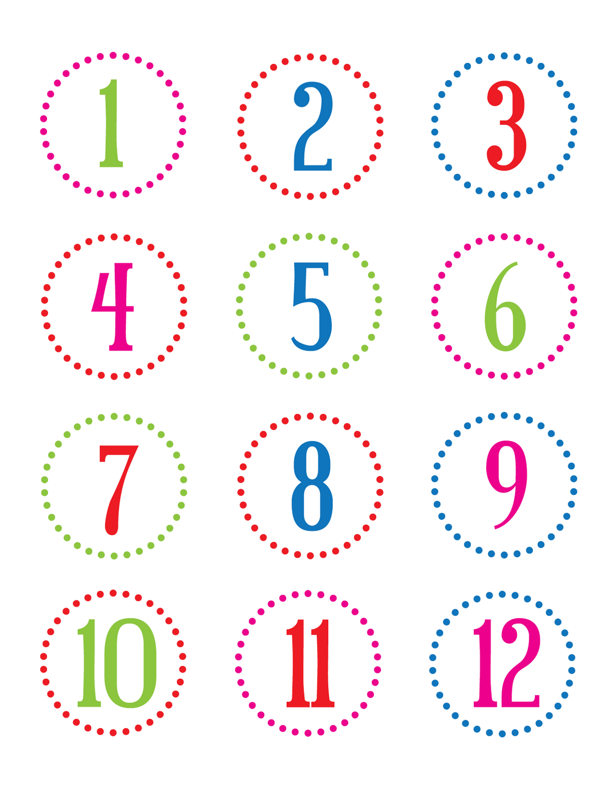 Number Stickers 01 png 1 236 1 600 Pixels Calendrier De 