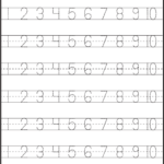 Number Tracing 1 10 Worksheet FREE Printable