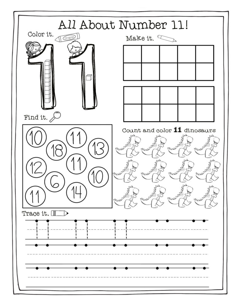 Number Tracing Worksheets 11 20 NumbersWorksheet