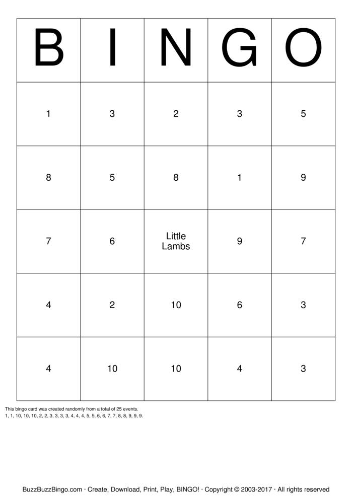 Numbers 1 10 Bingo Cards To Download Print And Customize 