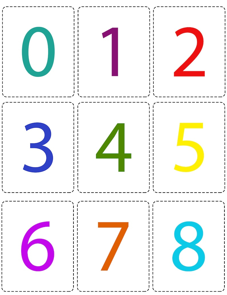 Numbers 1 100 Flashcards Printable Flashcards Toddler 