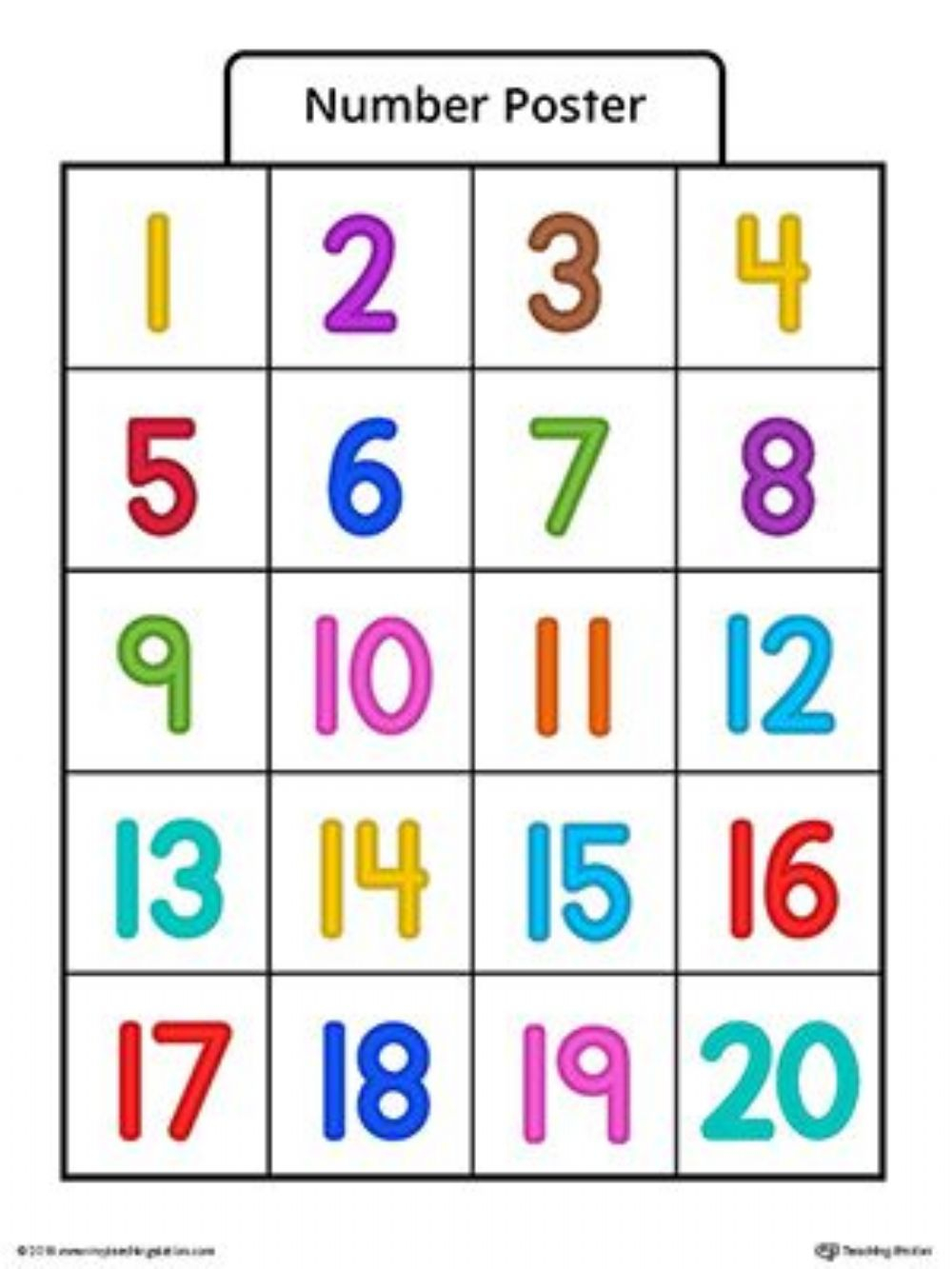 Numbers 1 20 Write The Numbers Worksheet