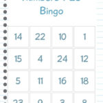 Numbers 1 25 Bingo