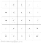 Numbers 1 25 Bingo Cards To Download Print And Customize