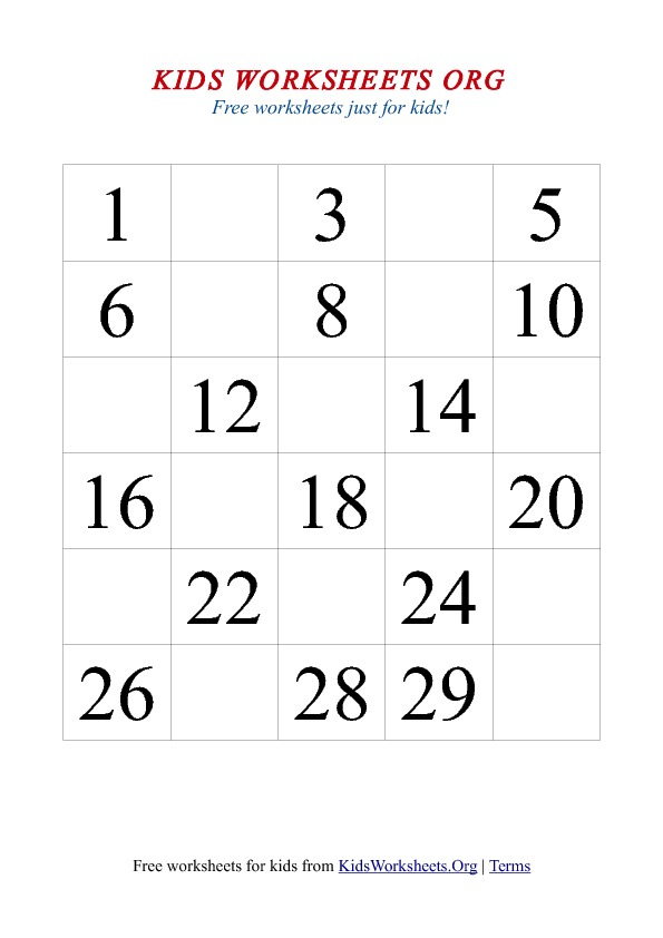 Numbers 1 30 Worksheet 553141 Free Worksheets Samples Numbers 1 30 Worksheet 553141 Free Worksheets Samples