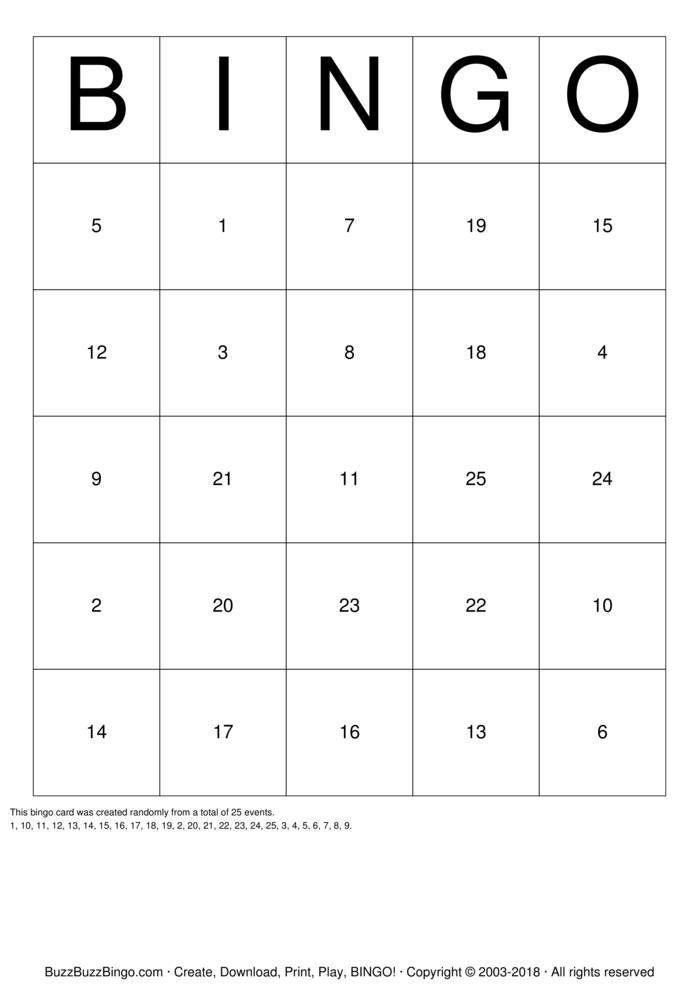 Numbers 1 40 Bingo Cards To Download Print And Customize 