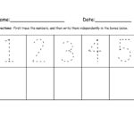 Numbers 1 5 Traceable Learning Printable