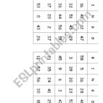 Numbers 1 50 Bingo Cards ESL Worksheet By Teachermarcilene