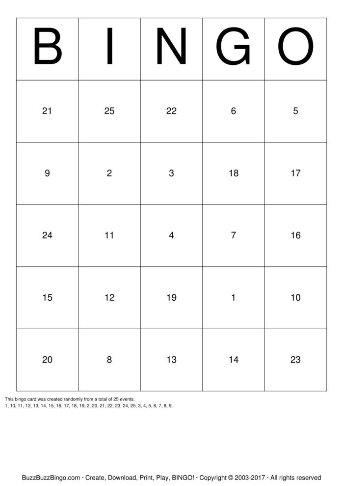 Numbers 1 50 Bingo Cards To Download Print And Customize