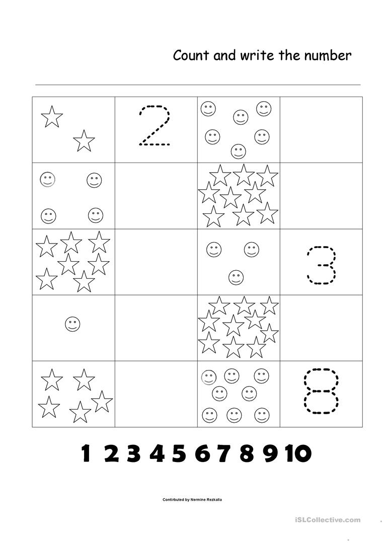 Numbers 1 To 10 Printable Worksheets NumbersWorksheet