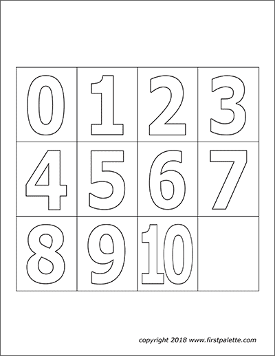 Numbers Free Printable Templates Coloring Pages 