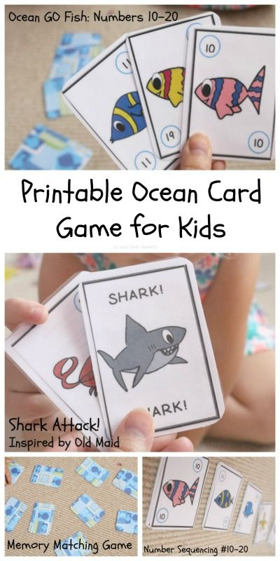 NUMBERS Go Fish Card Game Printable Card Games For Kids 