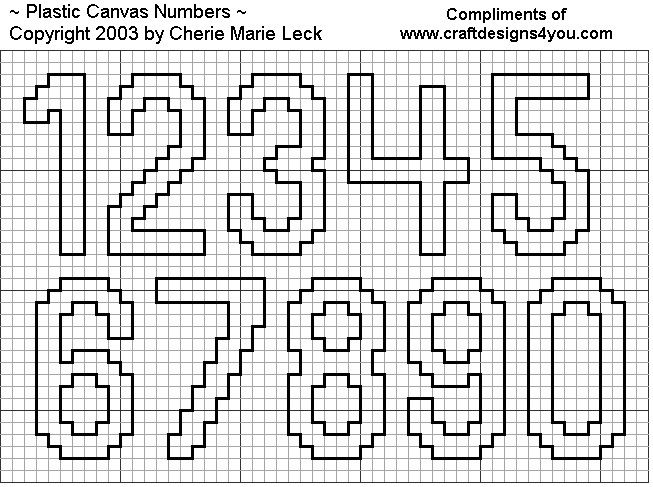 Numbers Plastic Canvas Letters Plastic Canvas Patterns 