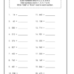 Odd And Even Worksheets For Kids Number Worksheets