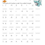 Ordering Negative Numbers Worksheet In 2020 Cursive