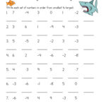 Ordering Positive And Negative Numbers Worksheet Have