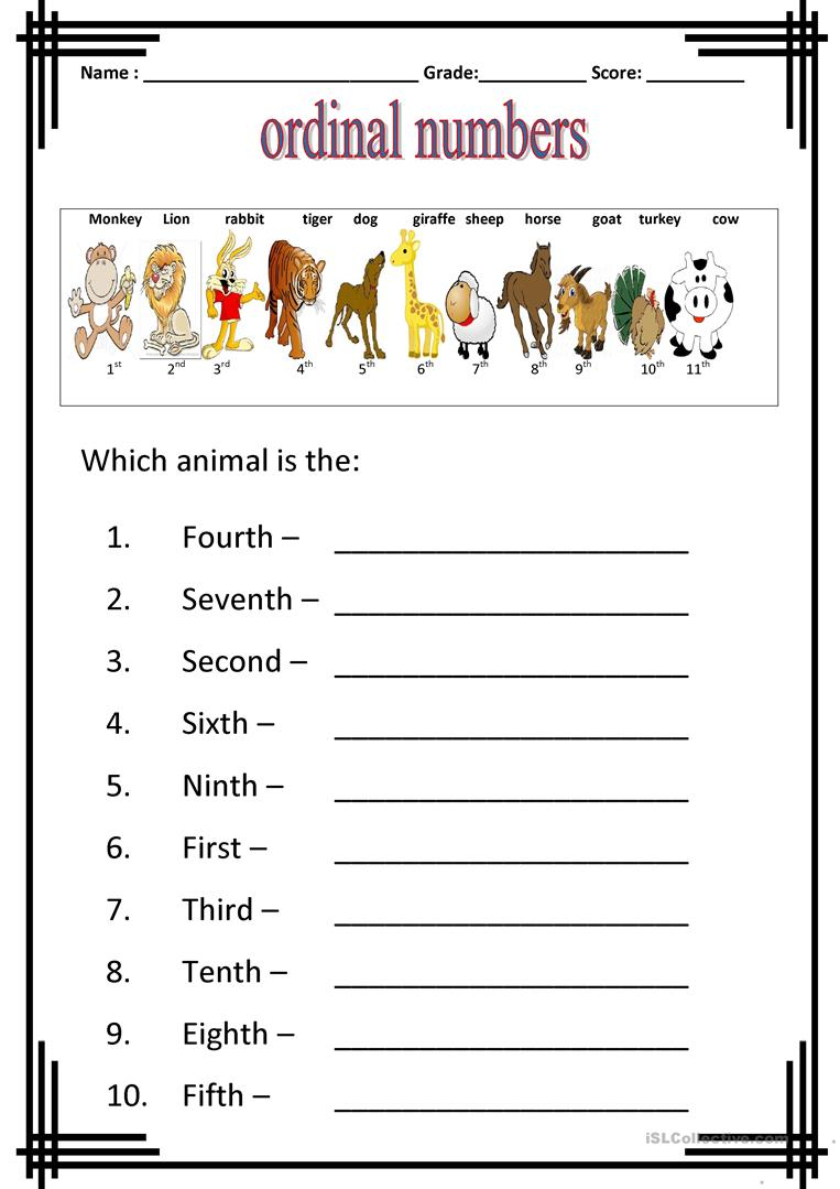 Ordinal Numbers Worksheet Free ESL Printable Worksheets 