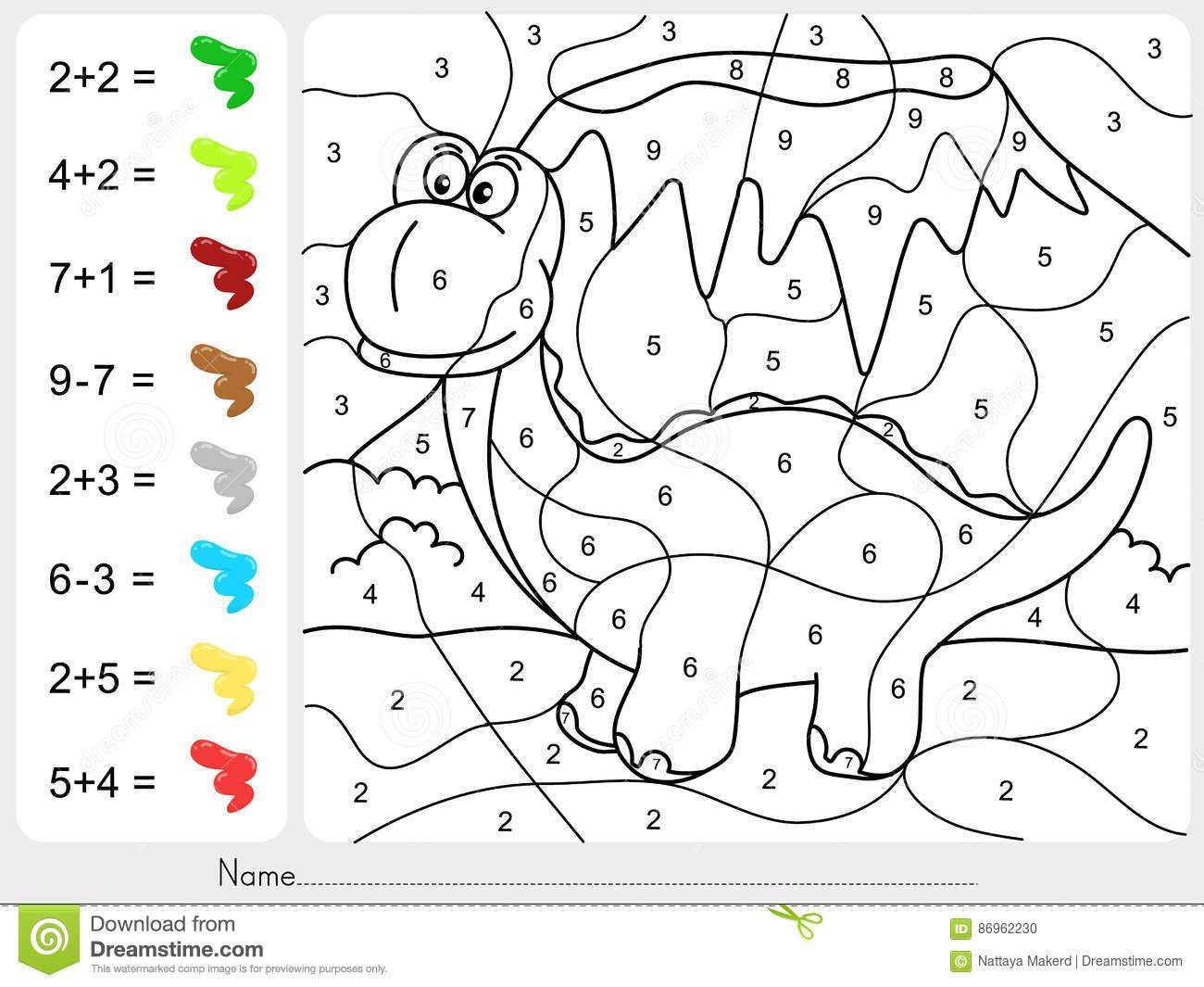 Paint Color By Numbers Addition And Subtraction 