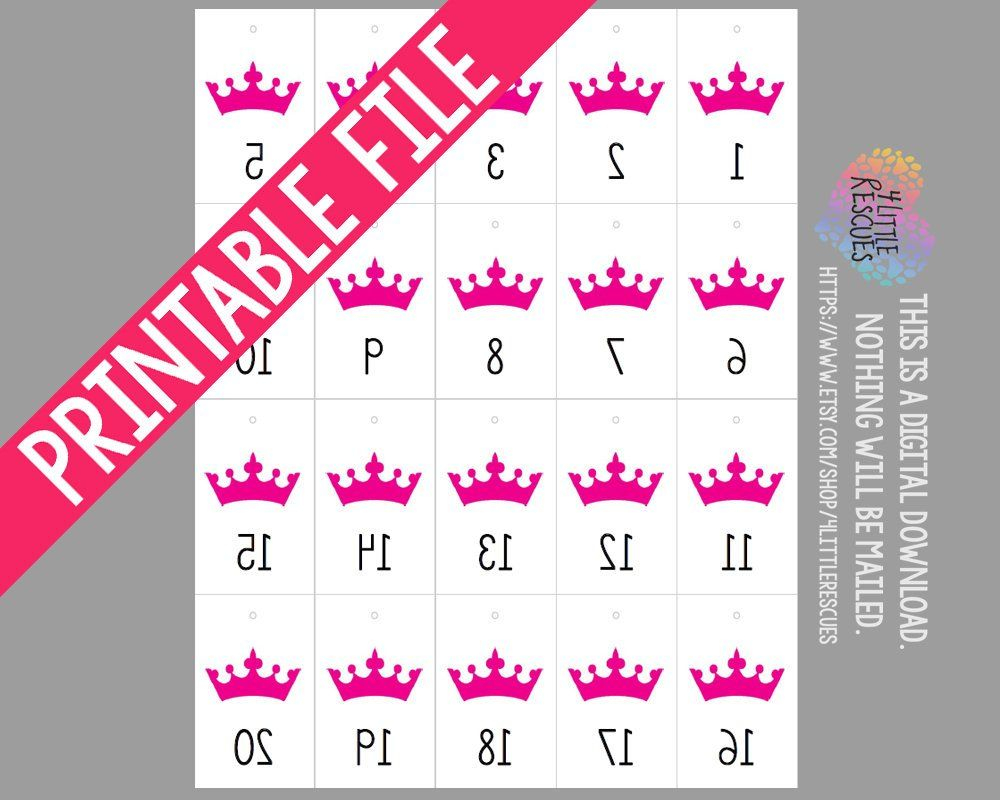 Paparazzi Printable Reverse Numbers mirror Image 