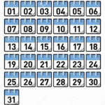 Pick Ordinal Numbers 1 31 Printable Best Calendar Example