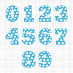 Polka Dot NUMBERS Polka Dotted 0 9 Birthday Numbers SVG Etsy
