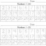 Practice Writing Numbers 1 30 Worksheets