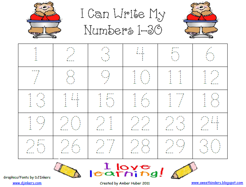Practice Writing Numbers 1 50 On Tracing Numbers 1 30 