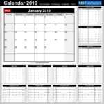 Printable 2019 Calendar With Week Numbers