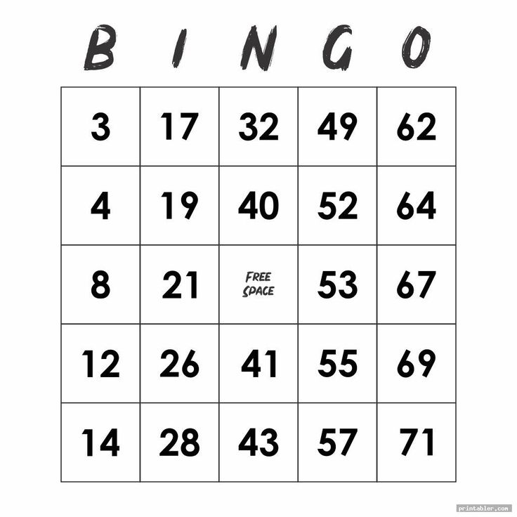 Printable Bingo Numbers 1 75 Image Free Printabler Printable Bingo Numbers 1 75 Image Free Printabler