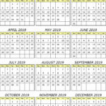 Printable Calendar With Week Numbers 2019 Calendar With