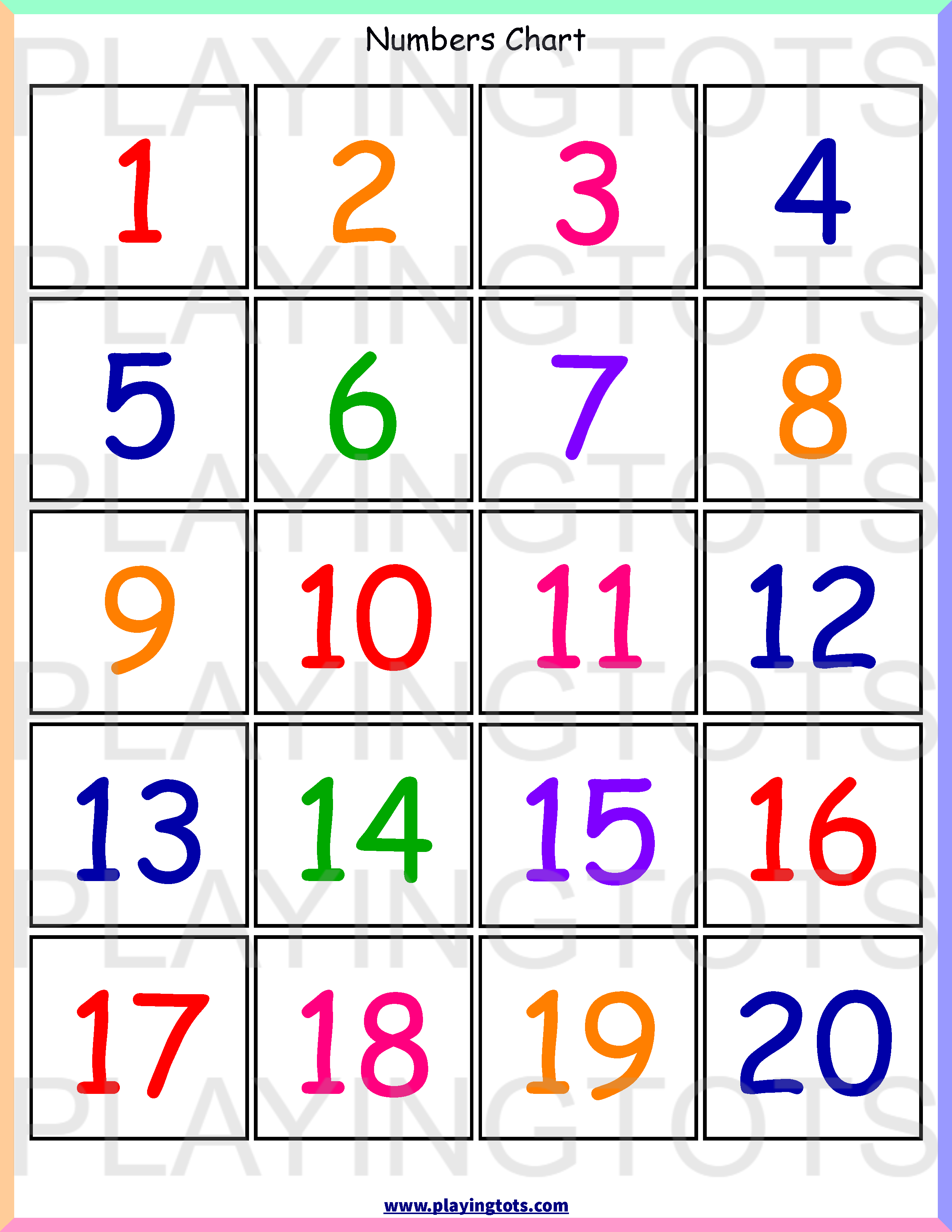 Printable For Toddlers And Preschoolers Numbers Printable For Toddlers And Preschoolers Numbers