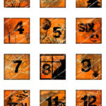 Printable HALLOWEEN DAILY NUMBERS Squares 2 1 5 Or 1 Inch