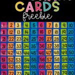 Printable Hundred Chart Cards Freebie Pocket Chart Cards