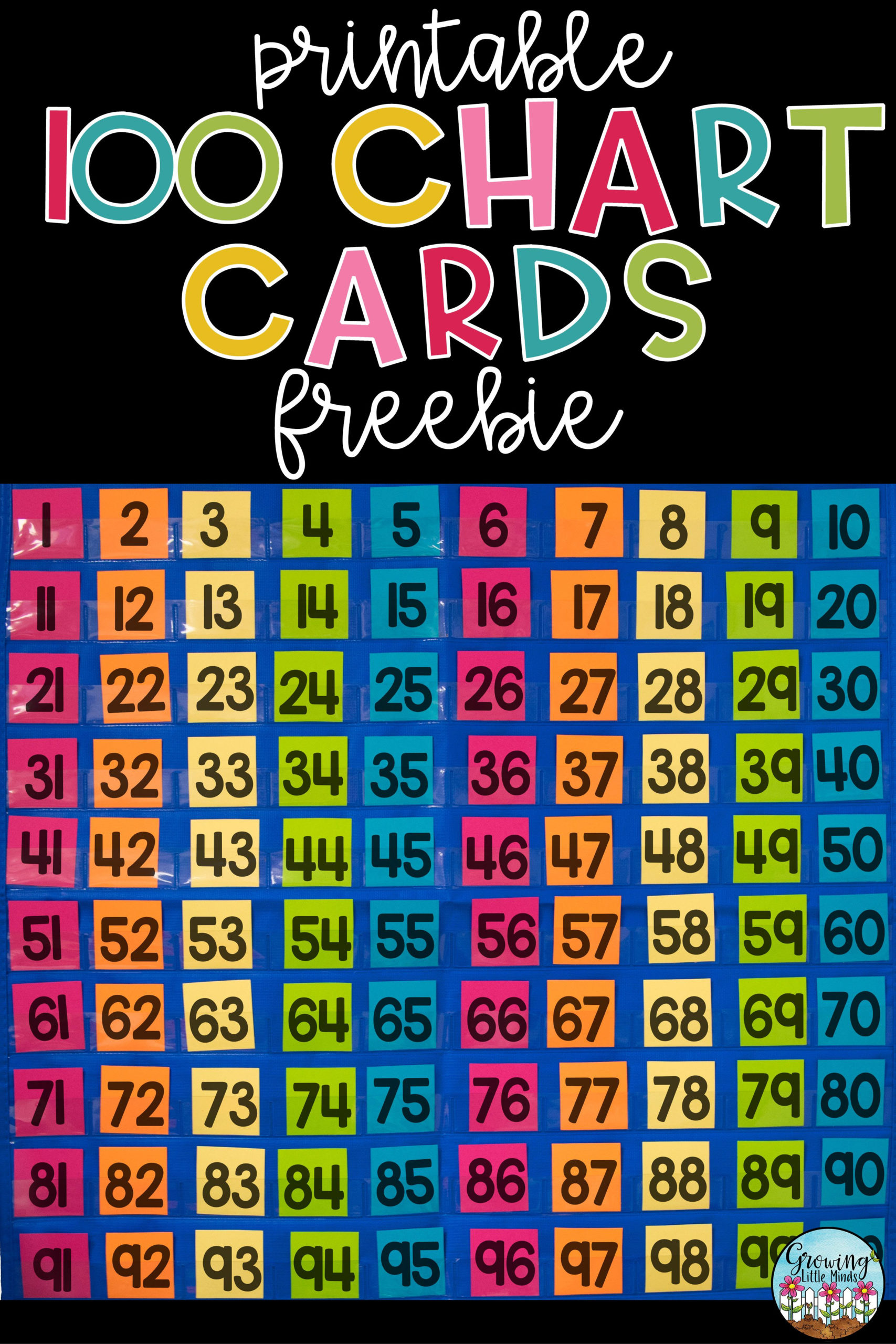 Printable Hundred Chart Cards Freebie Pocket Chart Cards 