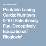 Printable Lacing Cards Numbers 0 10 Relentlessly Fun