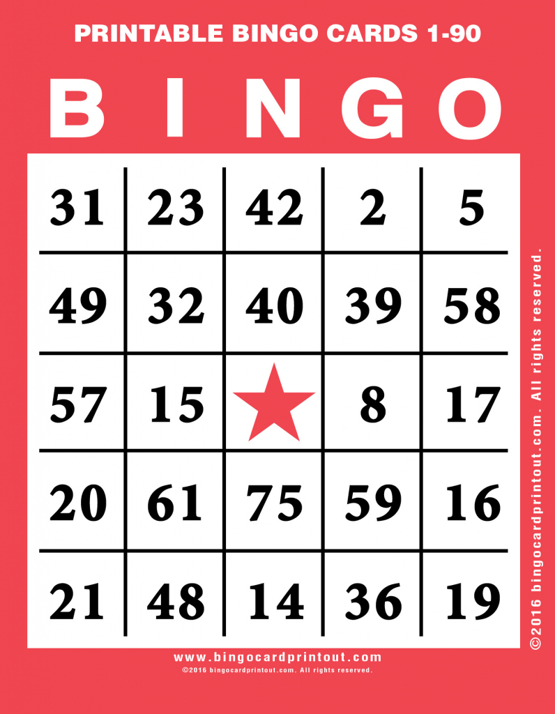 Printable Number Bingo Cards 1 75 Printable Card Free