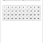 Printable Number Chart 1 40 Class Playground Number