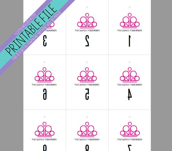 Printable Paparazzi Forward AND Reverse Mirror Image Pink