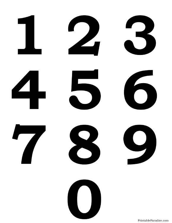 Printable Silhouette Numbers 0 9 Numbers Font Free Printable Silhouette Numbers 0 9 Numbers Font Free
