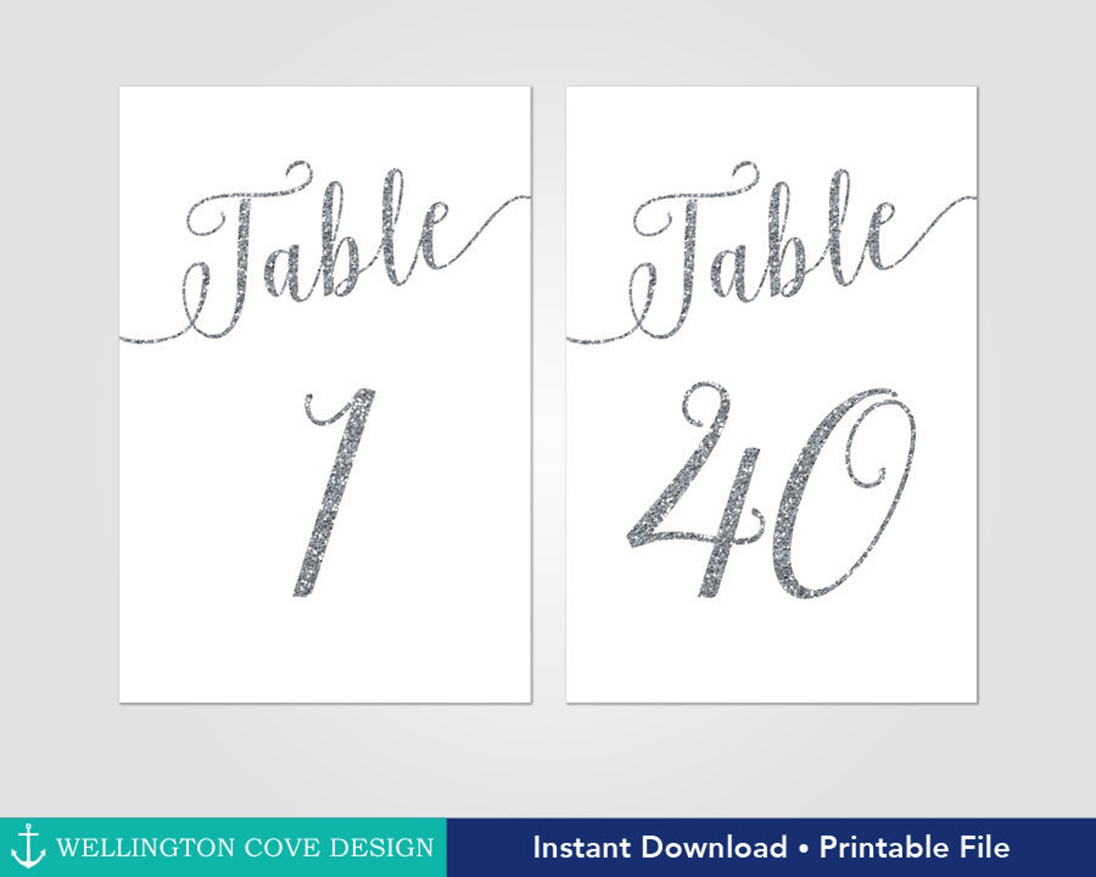 Printable Silver Glitter Table Numbers 1 40 Calligraphy Etsy Printable Silver Glitter Table Numbers 1 40 Calligraphy Etsy